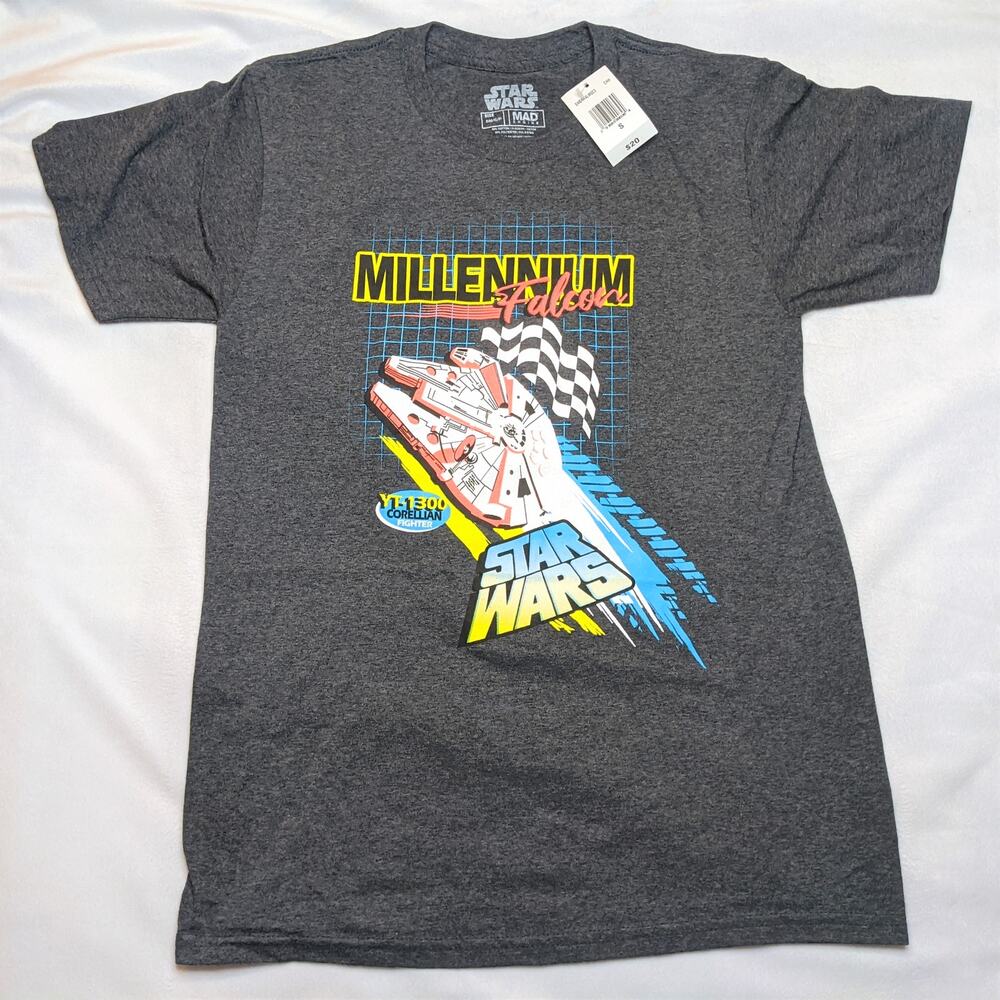 Star Wars Millennium Falcon T-Shirt Men's Small Graphic Tee